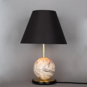 Byrd Marbled Ceramic Table Lamp with Choice of Fabric Shade Ceramic Table Lamps Great Lighting UK Ltd