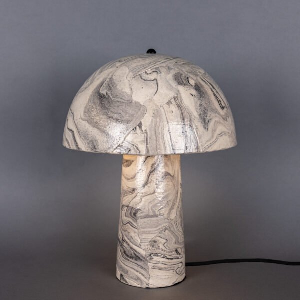 Amanita Small Marbled Ceramic Mushroom Table Lamp Ceramic Table Lamps Great Lighting UK Ltd
