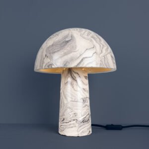 Amanita Small Marbled Ceramic Mushroom Table Lamp Ceramic Table Lamps Great Lighting UK Ltd