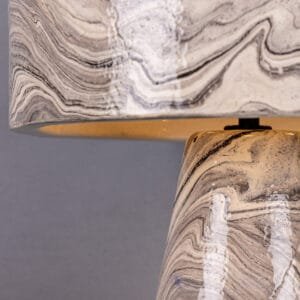 Seville Marbled Ceramic Mid-Century Modern Table Lamp New Arrivals Great Lighting UK Ltd