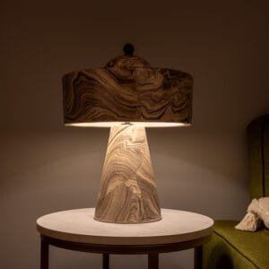 Seville Marbled Ceramic Mid-Century Modern Table Lamp New Arrivals Great Lighting UK Ltd
