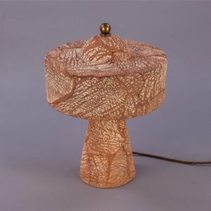Seville Modern Table Lamp in Red Iron Ceramic Ceramic Table Lamps Great Lighting UK Ltd