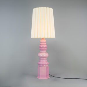 Safi Large Ceramic Table Lamp with Fabric Shade Ceramic Table Lamps Great Lighting UK Ltd