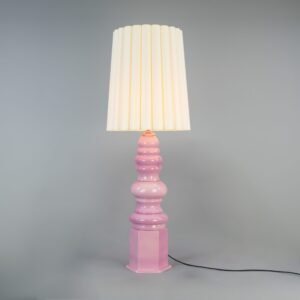 Safi Large Ceramic Table Lamp with Fabric Shade Ceramic Table Lamps Great Lighting UK Ltd