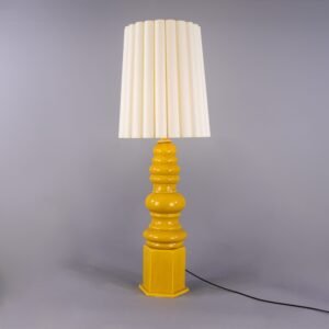 Safi Large Ceramic Table Lamp with Fabric Shade Ceramic Table Lamps Great Lighting UK Ltd