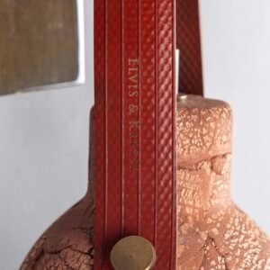 Nagi Organic Red Iron Ceramic Wall Light with Rescued Fire-Hose Strap Ceramic Kitchen Wall Lights Great Lighting UK Ltd