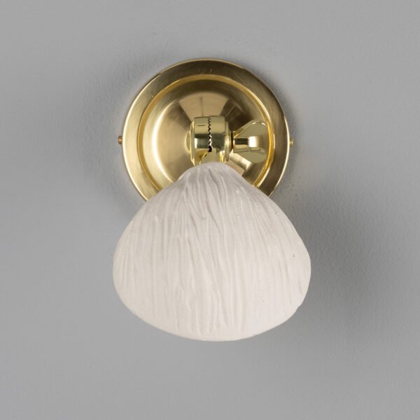 Coco Adjustable Ceramic Striped Matt White Wall Light Ceramic Wall Sconces Great Lighting UK Ltd