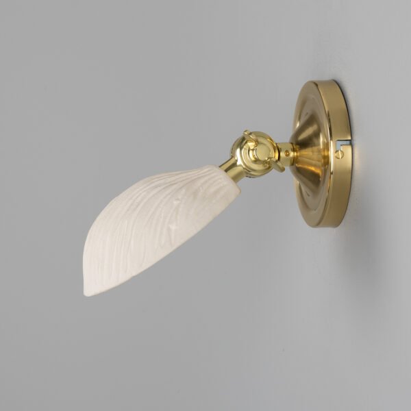 Coco Adjustable Ceramic Striped Matt White Wall Light Ceramic Wall Sconces Great Lighting UK Ltd