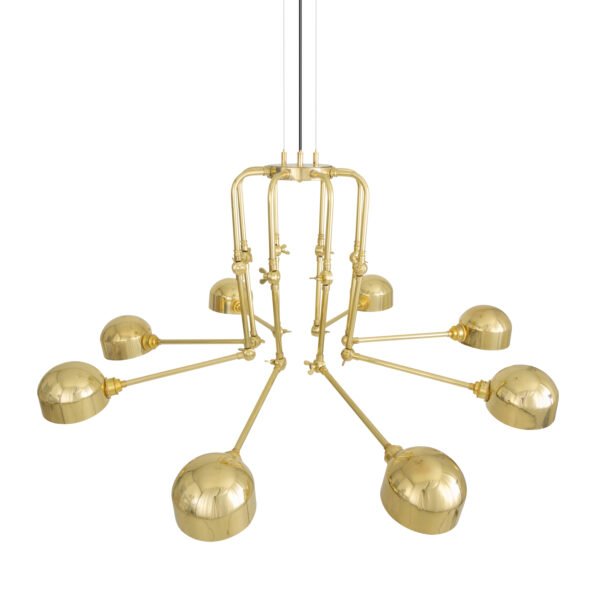 San Jose Eight-Arm Brass Chandelier Large Multi-Light Chandeliers Great Lighting UK Ltd