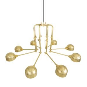 San Jose Eight-Arm Brass Chandelier Large Multi-Light Chandeliers Great Lighting UK Ltd