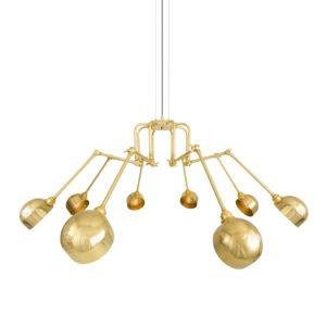 San Jose Eight-Arm Brass Chandelier Large Multi-Light Chandeliers Great Lighting UK Ltd