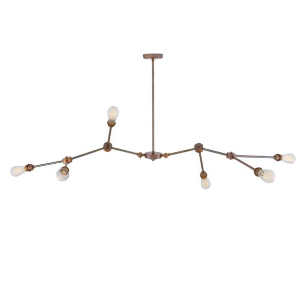 Ottawa Modern Six-Arm Industrial Chandelier Four to Six Arm Pendants Great Lighting UK Ltd