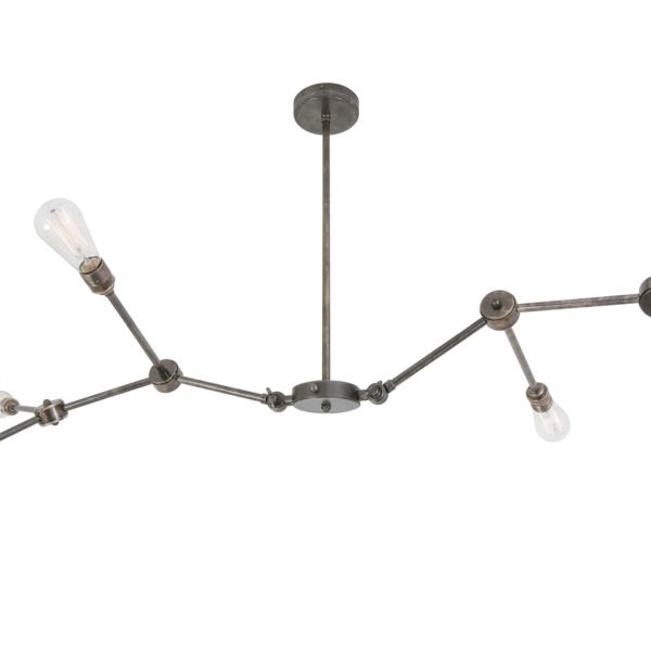 Ottawa Modern Six-Arm Industrial Chandelier Four to Six Arm Pendants Great Lighting UK Ltd