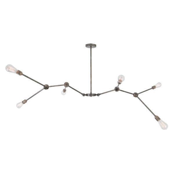 Ottawa Modern Six-Arm Industrial Chandelier Four to Six Arm Pendants Great Lighting UK Ltd