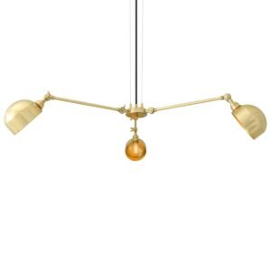 Neiva Vintage Adjustable Three-Arm Chandelier Large Single - 3 Arm Pendants Great Lighting UK Ltd