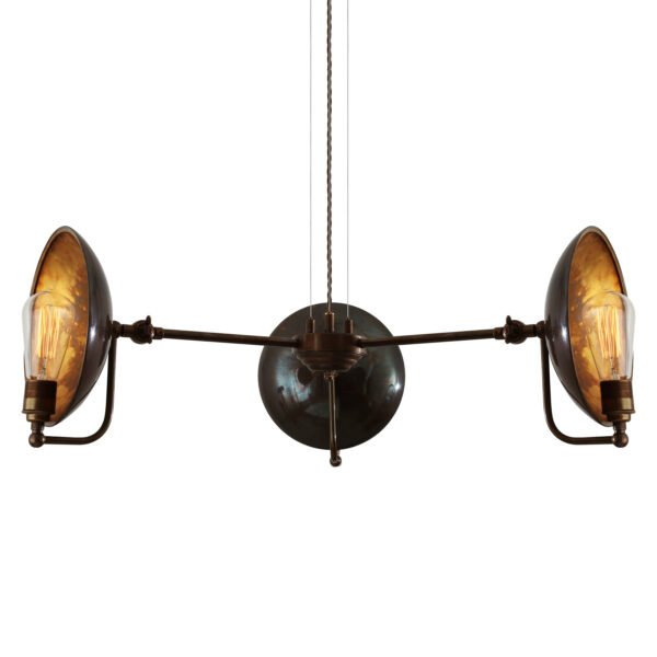 Chulainn B Industrial Dish Three-Arm Chandelier Large Single - 3 Arm Pendants Great Lighting UK Ltd