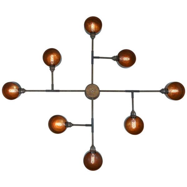 Santa Anita Industrial Flush Eight-Arm Chandelier Four to Six Arm Pendants Great Lighting UK Ltd