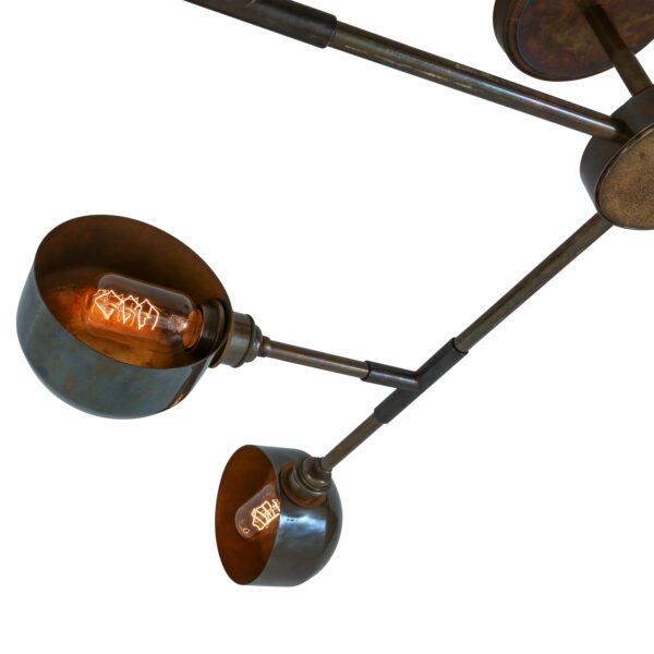 Santa Anita Industrial Flush Eight-Arm Chandelier Four to Six Arm Pendants Great Lighting UK Ltd