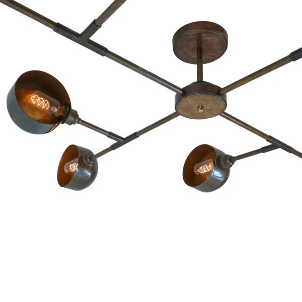 Santa Anita Industrial Flush Eight-Arm Chandelier Four to Six Arm Pendants Great Lighting UK Ltd