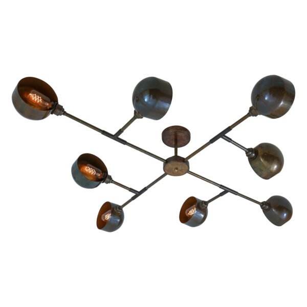Santa Anita Industrial Flush Eight-Arm Chandelier Four to Six Arm Pendants Great Lighting UK Ltd