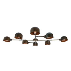 Santa Anita Industrial Flush Eight-Arm Chandelier Four to Six Arm Pendants Great Lighting UK Ltd
