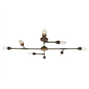 San Felipe Vintage Flush Eight-Arm Chandelier Large Multi-Light Chandeliers Great Lighting UK Ltd