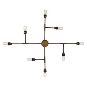 San Felipe Vintage Flush Eight-Arm Chandelier Large Multi-Light Chandeliers Great Lighting UK Ltd