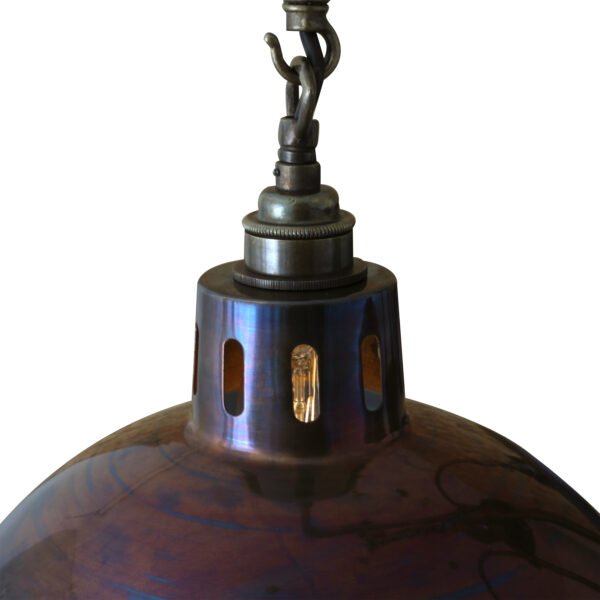 Goiania Three-Arm Industrial Brass Chandelier Kitchen Ceilings Lights Great Lighting UK Ltd
