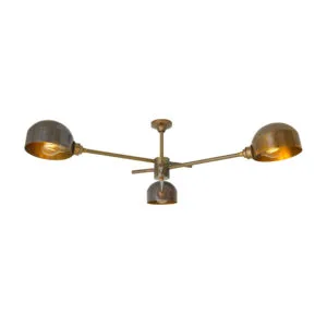 San Jose Vintage Three-Arm Flush Chandelier Kitchen Ceiling Lights Great Lighting UK Ltd