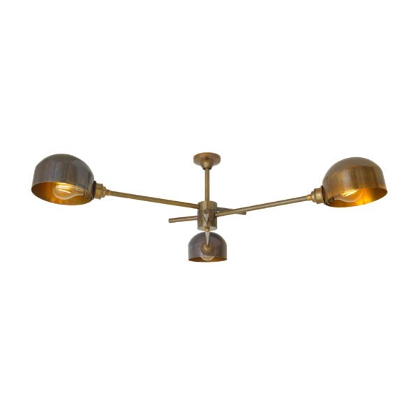San Jose Vintage Three-Arm Flush Chandelier Kitchen Ceilings Lights Great Lighting UK Ltd