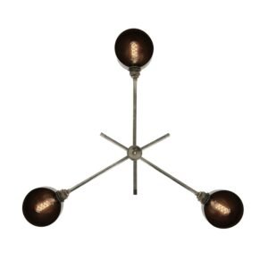 San Jose Vintage Three-Arm Flush Chandelier Kitchen Ceiling Lights Great Lighting UK Ltd