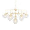 Siena Art Deco Three-Tier Brass 13-Light Chandelier Large Multi-Light Chandeliers Great Lighting UK Ltd