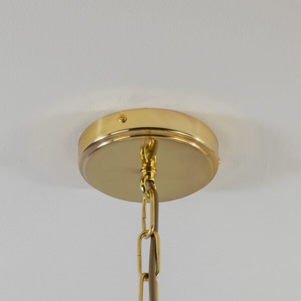 Genoa Chandelier with Eight Light Prismatic Glass Bowls Four to Six Arm Pendants Great Lighting UK Ltd
