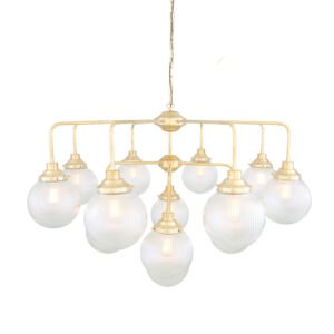 Genoa Prismatic Glass 13-Light Chandelier Large Multi-Light Chandeliers Great Lighting UK Ltd
