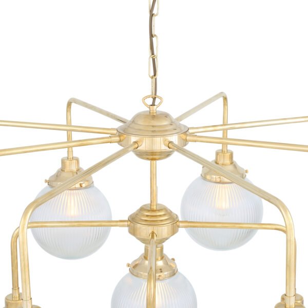Genoa Prismatic Glass 13-Light Chandelier Large Multi-Light Chandeliers Great Lighting UK Ltd