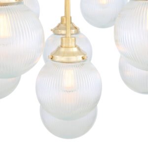 Genoa Prismatic Glass 13-Light Chandelier Large Multi-Light Chandeliers Great Lighting UK Ltd