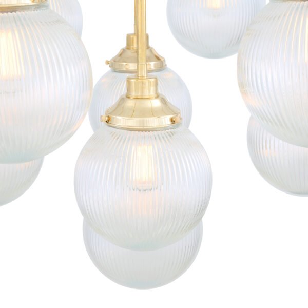 Genoa Prismatic Glass 13-Light Chandelier Large Multi-Light Chandeliers Great Lighting UK Ltd