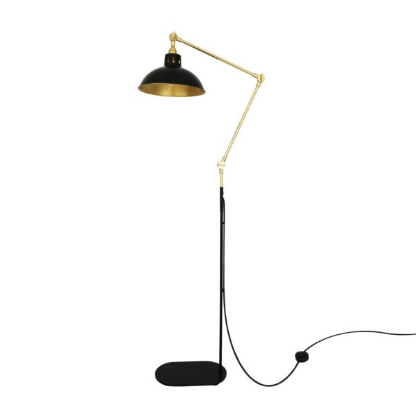 Senglea Adjustable Contemporary Brass Floor Lamp Floor Lamps Great Lighting UK Ltd