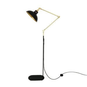 Senglea Adjustable Contemporary Brass Floor Lamp Floor Lamps Great Lighting UK Ltd