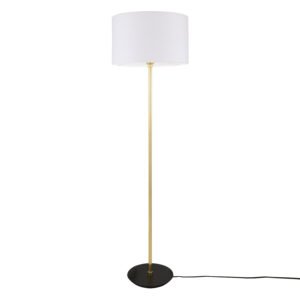 Inch Modern Floor Lamp with Choice of Fabric Shade Floor Lamps Great Lighting UK Ltd
