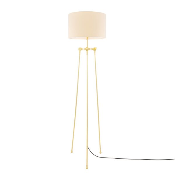 Erill Contemporary Tripod Floor Lamp with Choice of Fabric Shade Floor Lamps Great Lighting UK Ltd