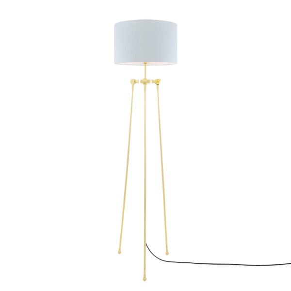 Erill Contemporary Tripod Floor Lamp with Choice of Fabric Shade Floor Lamps Great Lighting UK Ltd