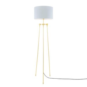 Erill Contemporary Tripod Floor Lamp with Choice of Fabric Shade Floor Lamps Great Lighting UK Ltd