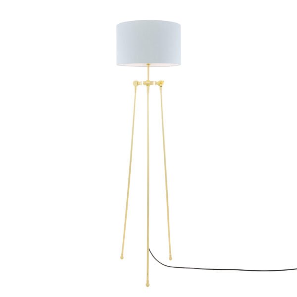 Erill Contemporary Tripod Floor Lamp with Choice of Fabric Shade Floor Lamps Great Lighting UK Ltd