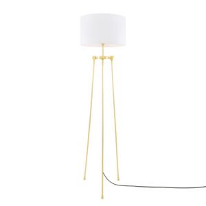 Erill Contemporary Tripod Floor Lamp with Choice of Fabric Shade Floor Lamps Great Lighting UK Ltd