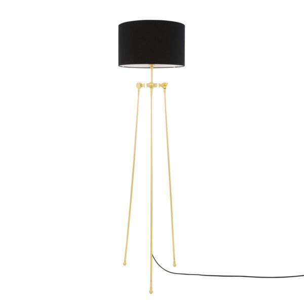Erill Contemporary Tripod Floor Lamp with Choice of Fabric Shade Floor Lamps Great Lighting UK Ltd