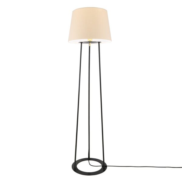 Borris Three-legged Floor Lamp with Choice of Fabric Shade Floor Lamps Great Lighting UK Ltd