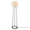 Borris Three-legged Floor Lamp with Choice of Fabric Shade Floor Lamps Great Lighting UK Ltd
