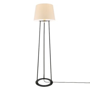 Borris Three-legged Floor Lamp with Choice of Fabric Shade Floor Lamps Great Lighting UK Ltd