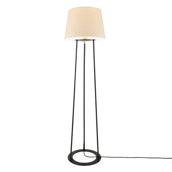 Borris Three-legged Floor Lamp with Choice of Fabric Shade Floor Lamps Great Lighting UK Ltd